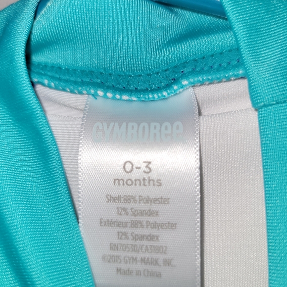 🐘 Vintage Gymboree Elephant Oasis White Rashguard Swim Shirt 0-3 Months 🆕️ - Picture 5 of 5